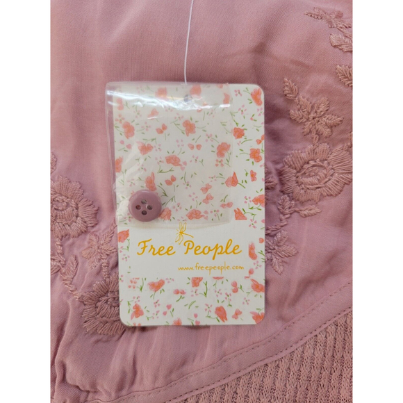 FREE PEOPLE Sz S Sweetest Thing Lace Sleeve Thermal Top - Picture 11 of 12